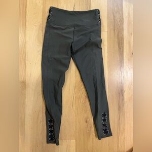 Dark Grey with Lace-Up detail Leggings - Soul Cycle Brand Size S